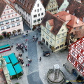 Aerial view of Rothenburg Marktplatz 
